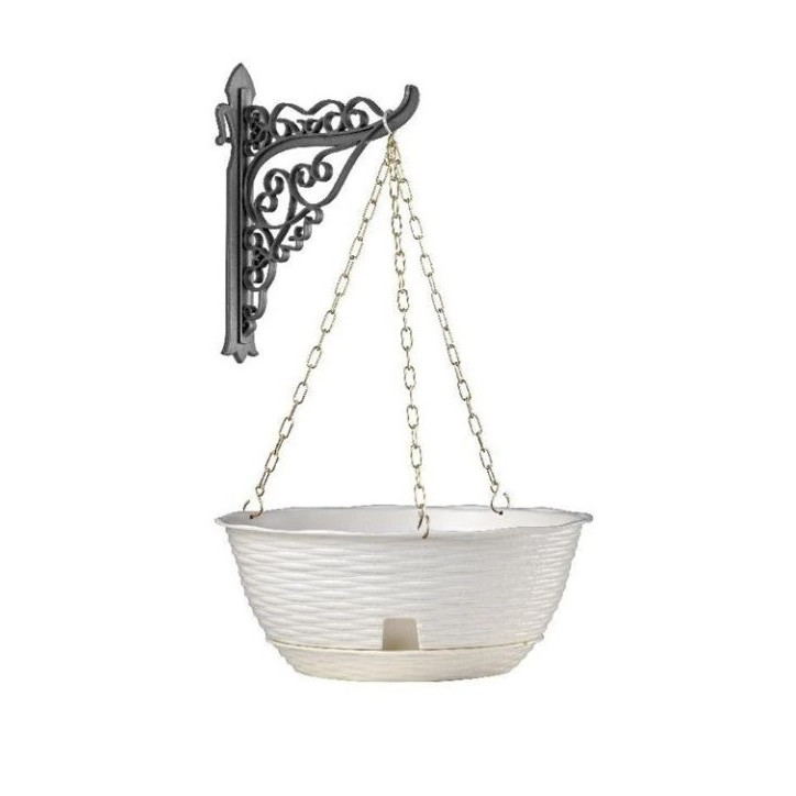Závesný kvetináč 30 cm Paglia, biely