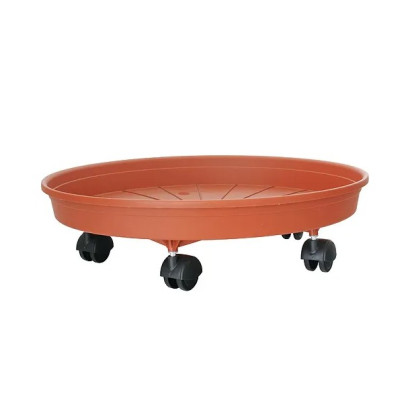 Podložka pod kvetináč 25 cm s kolieskami Margherita, terakota