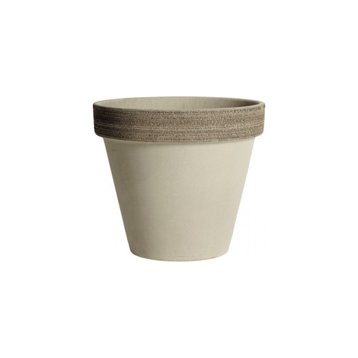Keramický črepník 27 cm Standard Vulcano, sivý