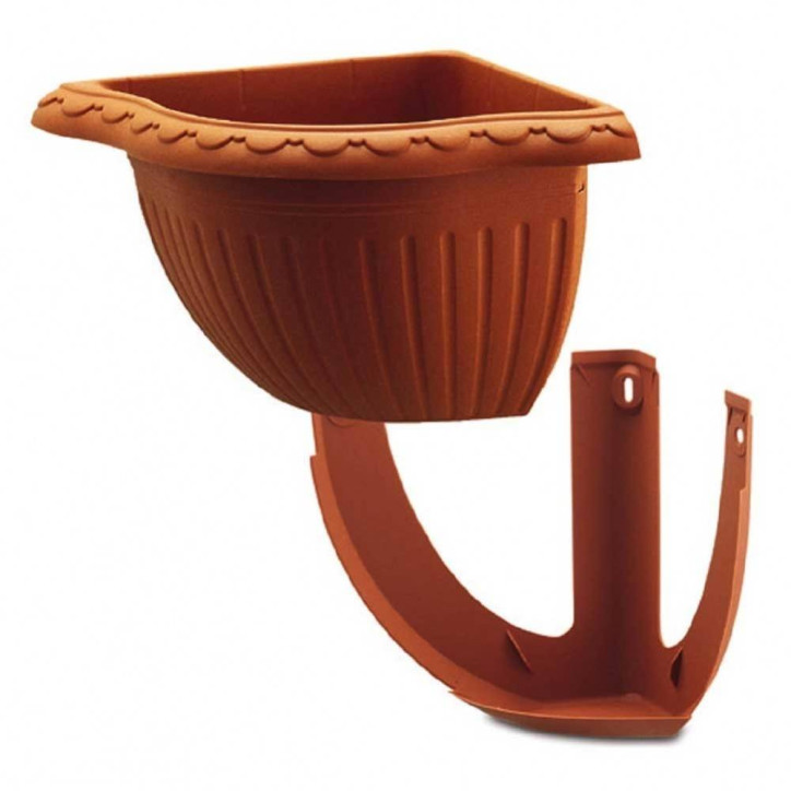Rohový kvetináč 25 cm, terakota