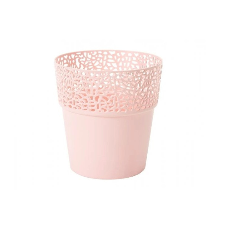 Plastový obal na kvetináč 15x16 cm ROSA, ružový