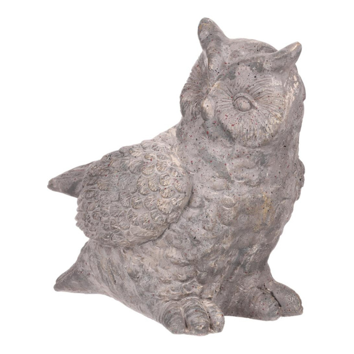 Keramický obal na kvety Sova 33 cm, sivá
