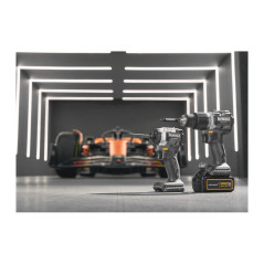 Aku KOMBO sada skrutkovača DCD85M a rázového uťahováka DCF85M 18 V XR 2x 5,0 Ah, edícia McLaren F1 Team