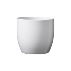 Keramický obal na kvetináč 13 cm Basic, biely