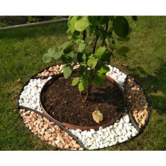 Ohraničenie trávnika 4 cm x 10 m, hnedé/čierne/zelené