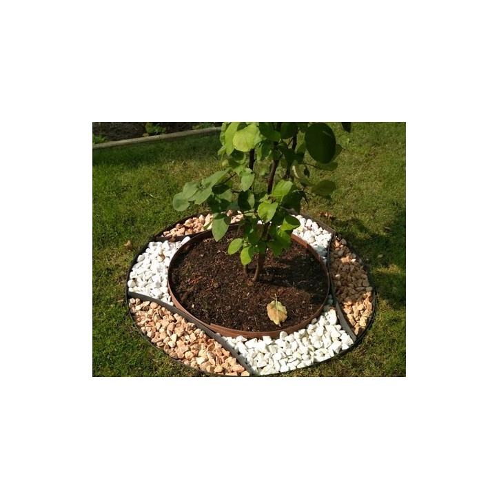 Ohraničenie trávnika 4 cm x 10 m, hnedé/čierne/zelené