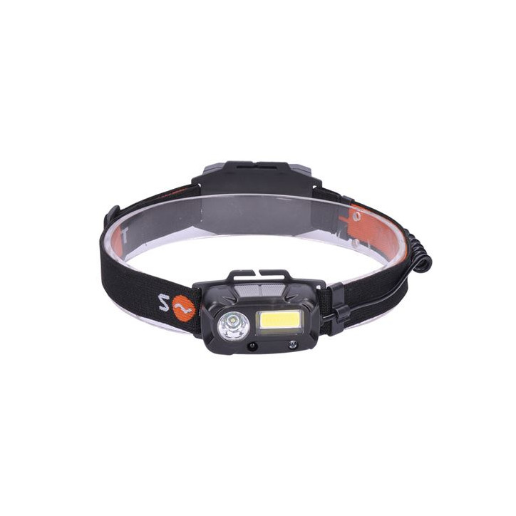 LED čelové svietidlo, 3 W+COB, 150+60 lm