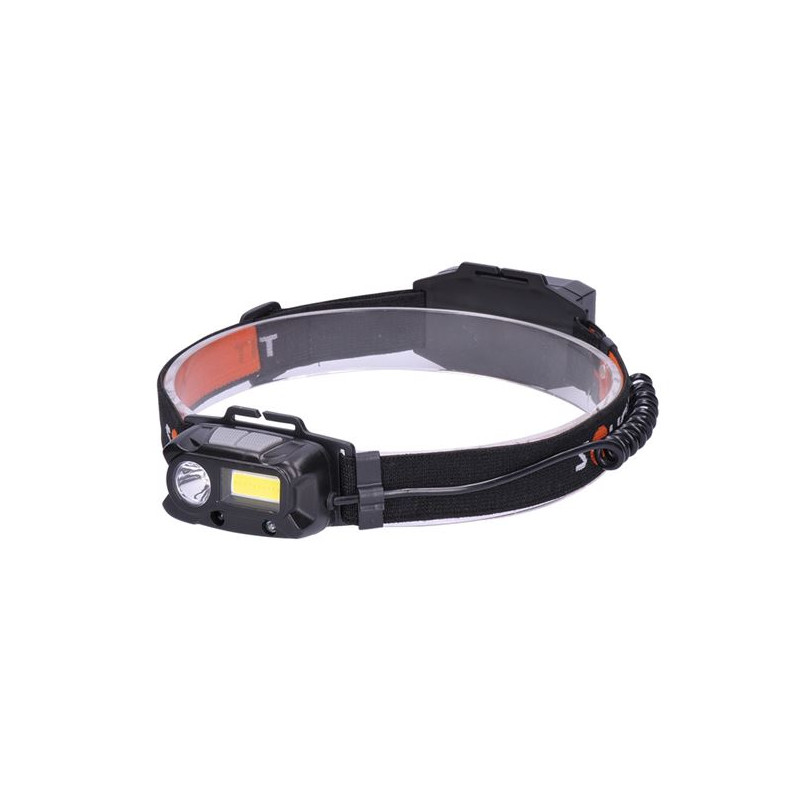 LED čelové svietidlo, 3 W+COB, 150+60 lm