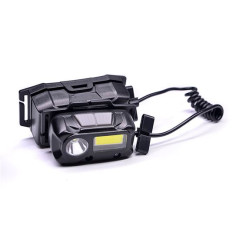 LED čelové svietidlo, 3 W+COB, 150+60 lm
