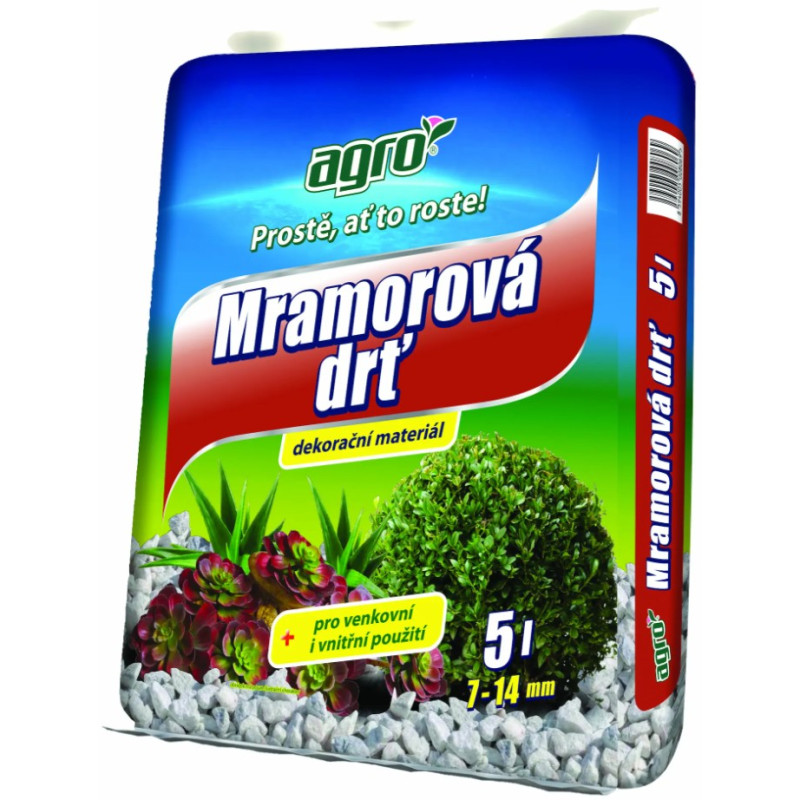 AGRO Mramorová drvina 7–14 mm, 5 L