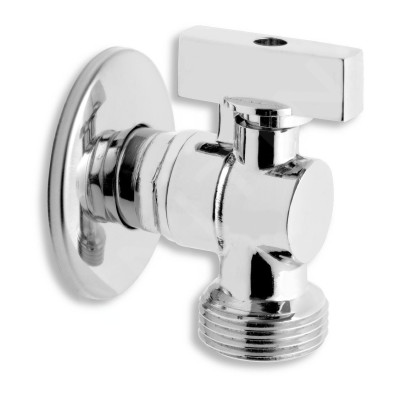 Práčkový rohový ventil so spätnou klapkou 1/2"x3/4", chróm