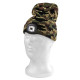 Pletená čiapka s LED svetlom, camouflage