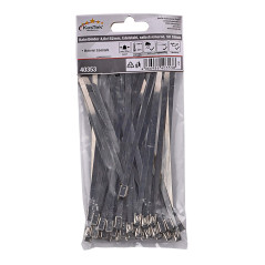 Sťahovacie pásky z nehrdzavejúcej ocele 4,6x152 mm, samoistiace, 50 ks