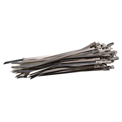 Sťahovacie pásky z nehrdzavejúcej ocele 4,6x152 mm, samoistiace, 50 ks