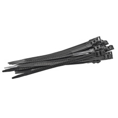 Sťahovacie pásky s vysokou pevnosťou 9x260 mm, čierne, 25 ks