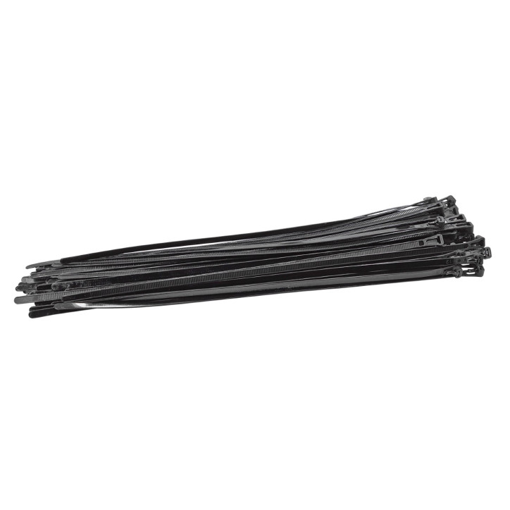 Sťahovacie pásky uvoľniteľné 7,2x400 mm, čierne, 50 ks