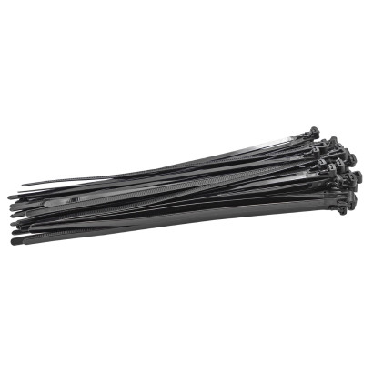 Sťahovacie pásky uvoľniteľné 7,2x300 mm, čierne, 50 ks