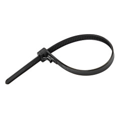 Sťahovacie pásky uvoľniteľné 7,2x200 mm, čierne, 50 ks