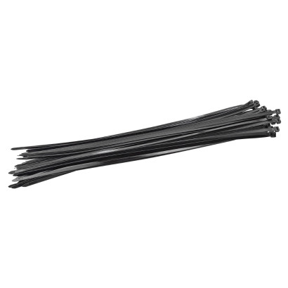 Sťahovacie pásky plastové 7,6x600 mm, čierne, 50 ks