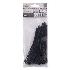 Sťahovacie pásky plastové 3,6x150 mm, čierne, 50 ks