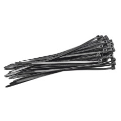 Sťahovacie pásky plastové 3,6x150 mm, čierne, 50 ks