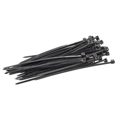 Sťahovacie pásky plastové 2,5x100 mm, čierne, 50 ks