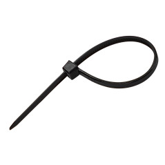 Sťahovacie pásky plastové 2,5x100 mm, čierne, 50 ks