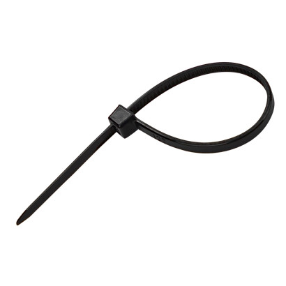 Sťahovacie pásky plastové 2,5x100 mm, čierne, 50 ks