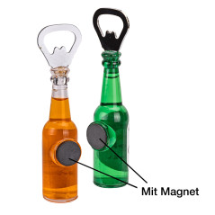 Otvarák na fľaše v tvare pivovej fľaše, s magnetom