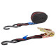 Upínací popruh s račňou a hákom dvojdielny 5 m x 25 mm / 245 kg