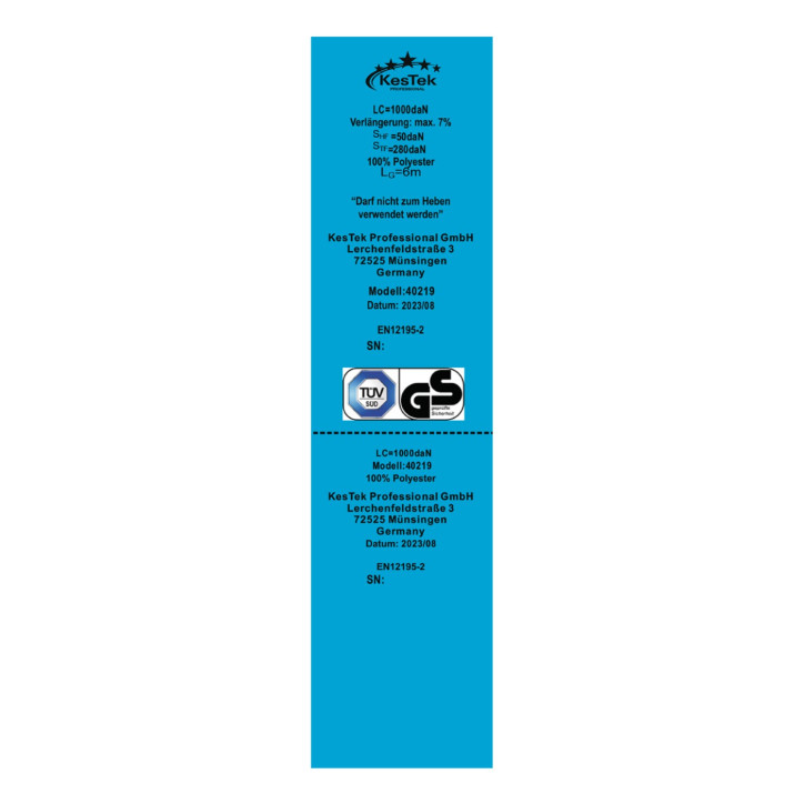 Upínací popruh s račňou 6 m x 38 mm / 1 T