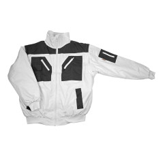 Celoročná pracovná bunda 4v1, biela/sivá, XXXXL