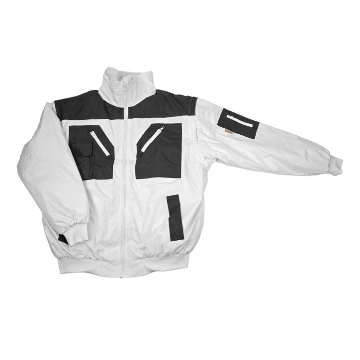 Celoročná pracovná bunda 4v1, biela/sivá, XXXXL