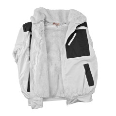 Celoročná pracovná bunda 4v1, biela/sivá, XXXL