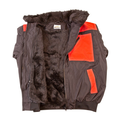 Celoročná pracovná bunda 4v1, čierna/červená, XXXXL