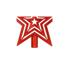 Hviezda na vianočný stromček 10 cm červená