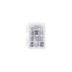 LED reťaz Nano - 5m, 50LED, 8-funkcií, ovládač, 3xAA, IP44, studená biela