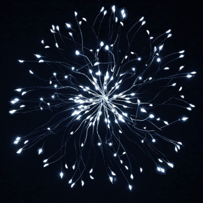 LED Hviezda Supernova - 30cm, 100LED, 8 funkcií, IP44, teplá biela