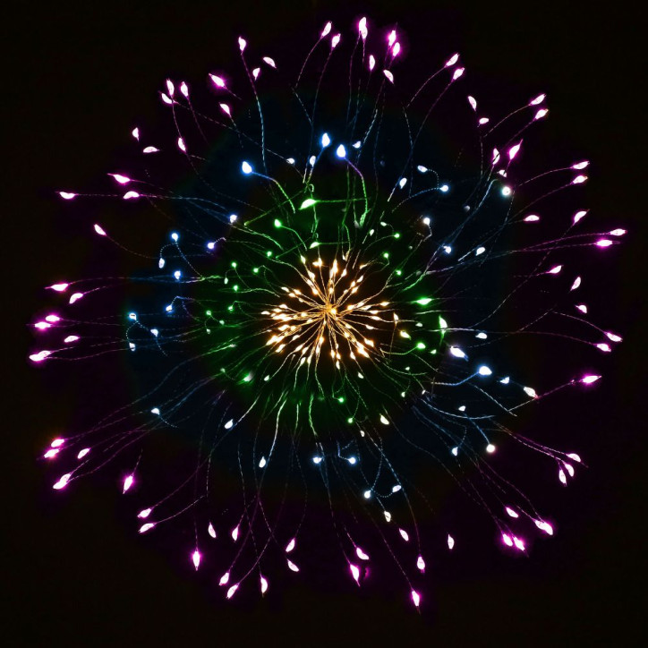 LED Hviezda Supernova - 40cm, 100LED, 8 funkcií, IP44, multicolor