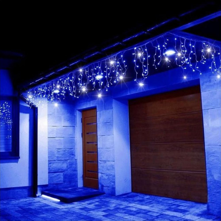 LED kvaple - 22,5m, 500LED, IP44, modrá + záblesky