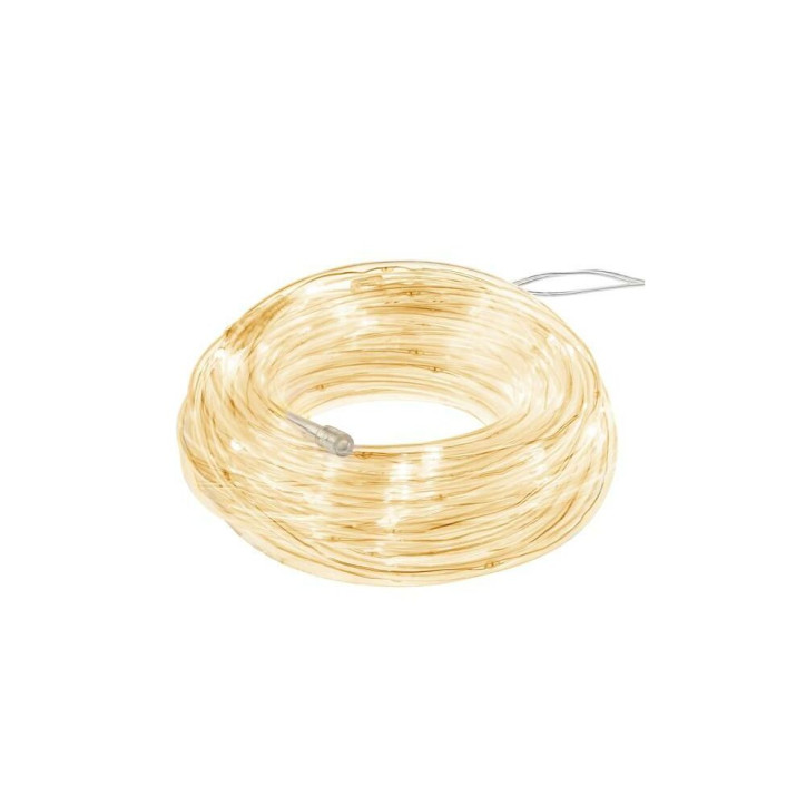 LED svetelná hadica - 5m, 50LED, 8 funkcií, 3xAA, IP44, teplá biela