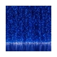 LED svetelný záves - 3x3m, 306LED, 8 funkcií, ovládač, IP44, modrá