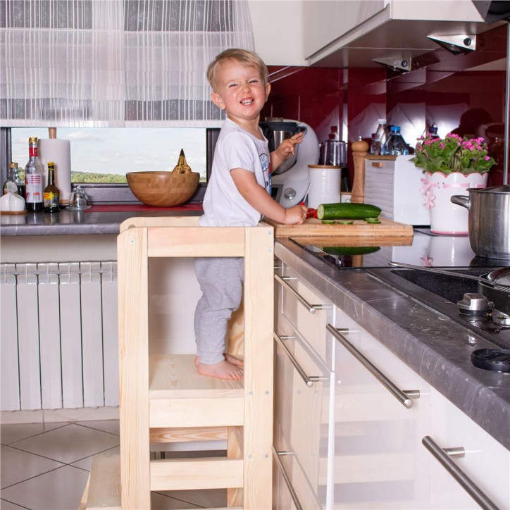 Detská učiaca veža SPRINGOS LEARNING KCH01 prírodná