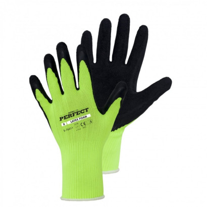 STALCO PERFECT Pracovné rukavice zelené, veľkosť 8