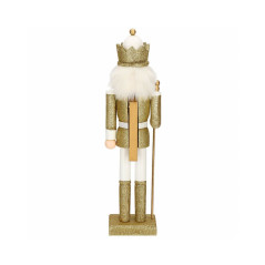 Luskáčik - Kráľ so žezlom 38 cm, zlatý