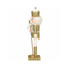 Luskáčik - Kráľ so žezlom 38 cm, zlatý
