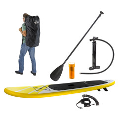 DEMA Stand-Up Paddleboard nafukovací s príslušenstvom do 90 kg, 305x71 cm, žltý