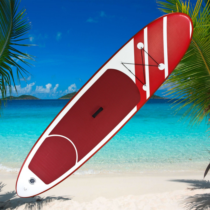 Stand-Up Paddleboard nafukovací s príslušenstvom do 90 kg, 305x71 cm, červený