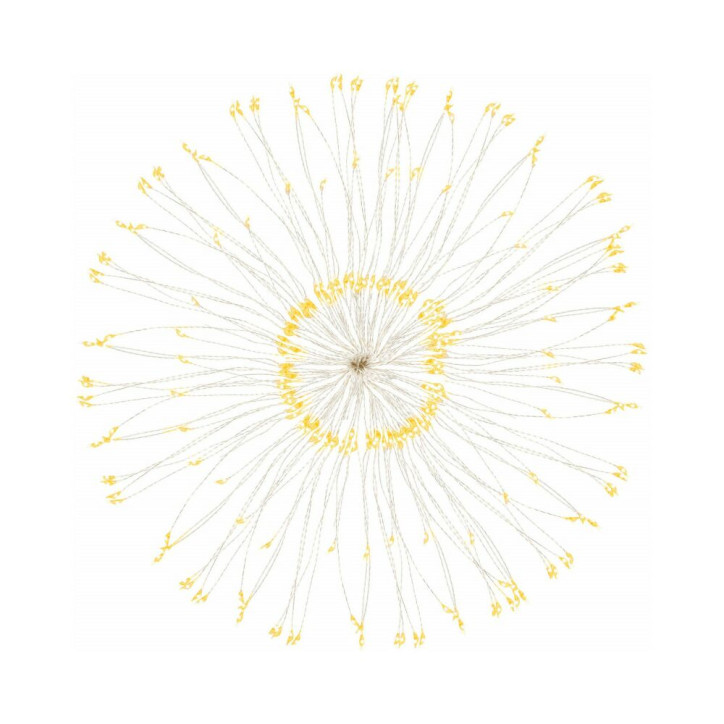 LED Hviezda Supernova - 30cm, 100LED, 8 funkcií, IP44, 4xAA teplá biela
