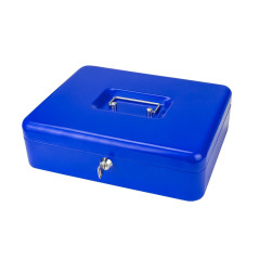 Kovová pokladnička s mincovníkom 30x24x9 cm DGK 300, modrá